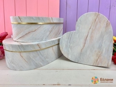 Cutie De Marmură În Formă De Inimă Albă