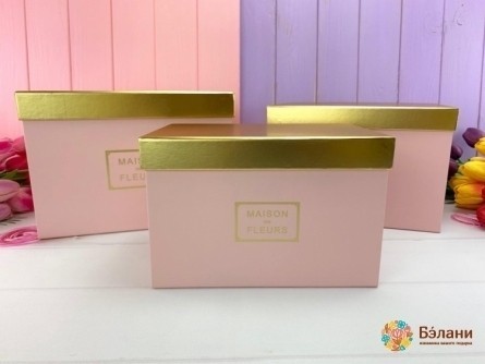 Cutie Dreptunghiulara "aur Maison" Roz