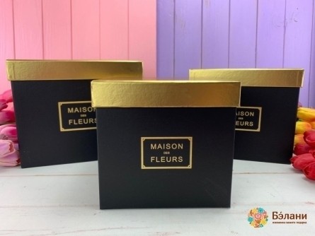 Cutie Pătrată "aur Maison" Negru