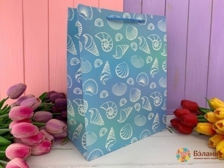 Geantă Cadou "cochilii De Mare" S Albastru