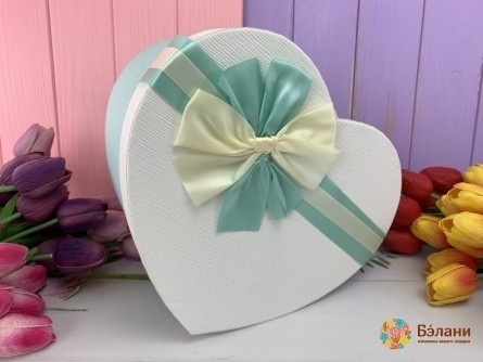 Cutie În Formă De Inimă "arcul Luxuriant" Alb