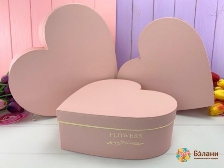 Cutie În Formă De Inimă „Flori” Roz