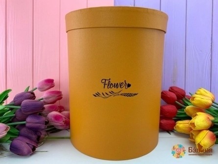 Cutie Rotundă "flori De Piele" Aur