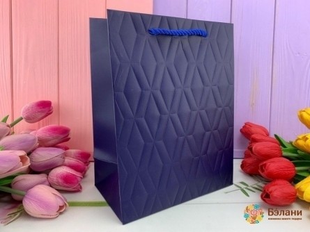 Geantă Cadou "cube" Albastru S