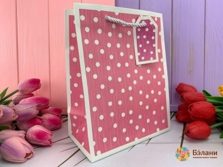 Geantă Cadou „Frumusețe Puncte” Roz M