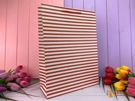 Geantă Cadou „Linii Simple” Roșu M