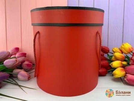 Cutie Rotundă "double Line" Roșu