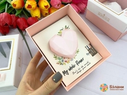 Set Cadou "heart" Cu Parfum Roz