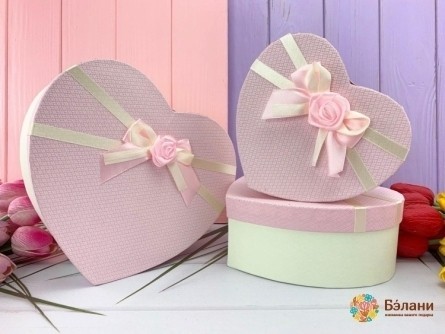 Cutie În Formă De Inimă "arcul Nr. 1" Roz