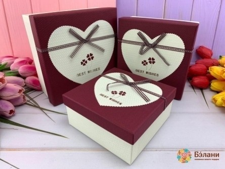 Cutie Cadou „Inima # 5” Marsala