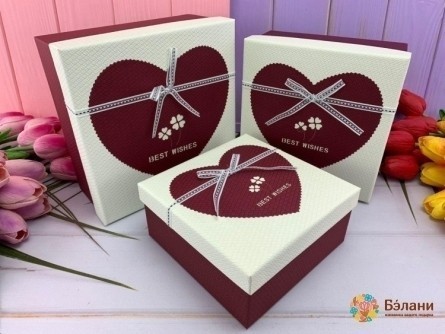 Cutie Cadou „Inima # 6” Albă