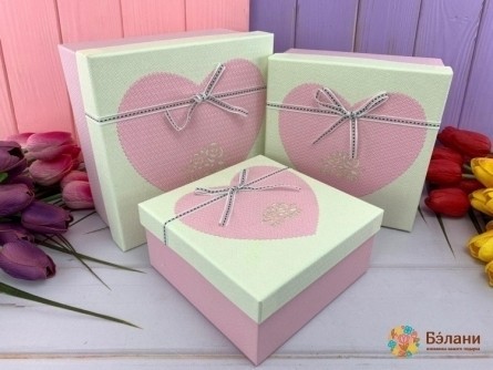 Cutie Cadou "inima # 14" Alb