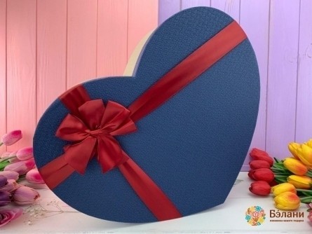 Cutie În Formă De Inimă "simplu 5 În 1" Albastru