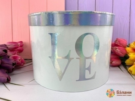 Cutie Rotundă „Dragoste” Alb