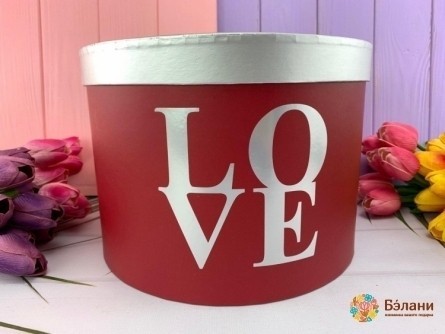 Cutie Rotundă „Dragoste” Bordeaux