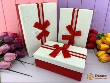 Cutie Cadou "linii Roșii" Alb