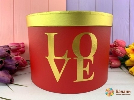 Cutie Rotundă „Dragoste” Roșu