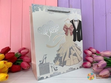 Geantă-Cadou Rochie „Nuntă” Și Costum M