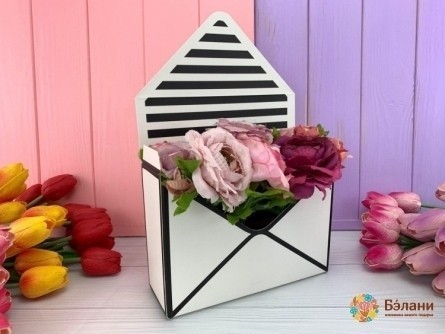 Plic Pliant Pentru Flori "linii" Alb