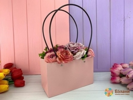 Saci De Flori Kraft L 22X10.5X13.5 Roz