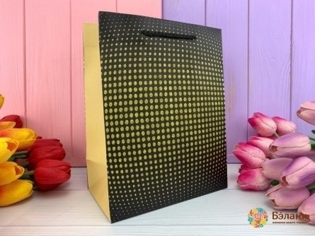 Geantă Cadou "perie De Aur" Minge Neagră S