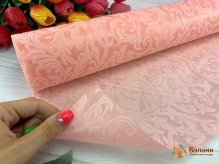 Flizelin Pentru Flori Într-Un Rulou "model" Piersic