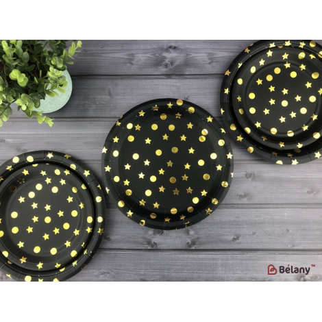 Placi "negru Și Aur" 18 Cm