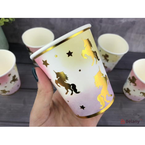 Căni De Hârtie "unicorn De Aur"