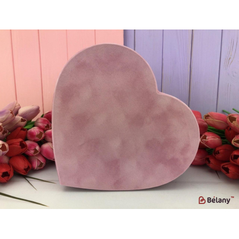 Cutie De Catifea Roz În Formă De Inimă