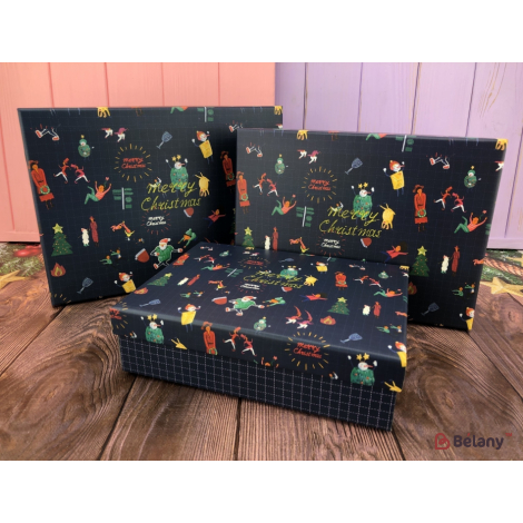 Cutie Cadou "crăciun Fericit" Albastru