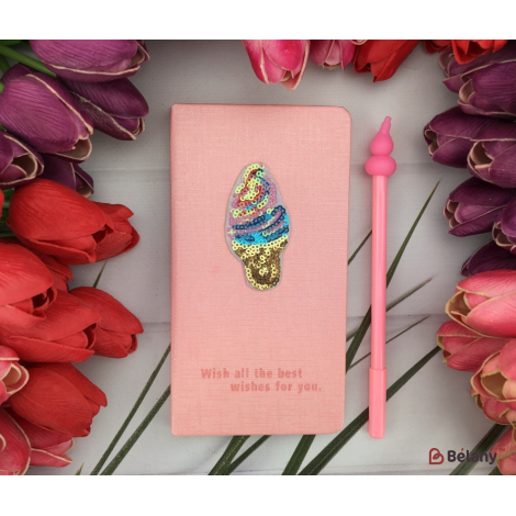 Notebook Set Cu Stilou De Înghețată Lucioasă