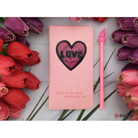 Notebook Set Cu Stilou Dragoste Strălucitor