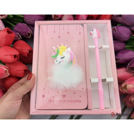 Set De Caiete Cu Stilou Unicorn Prințesa Fericirii