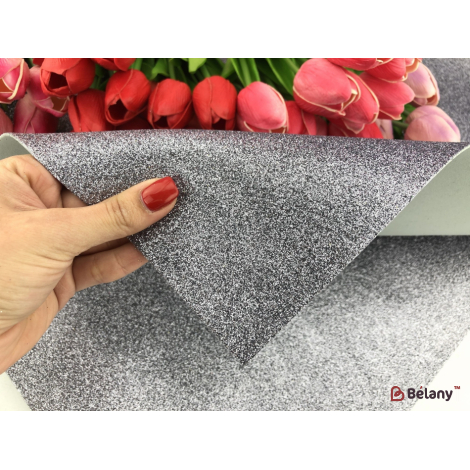 Foamiran Grafit Cu Sclipici