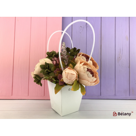 Genti Pentru Flori "kraft" 17X11.5X20 Alb