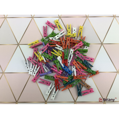 Un Set De Haine Colorate De 2,5 Cm (100 Buc)