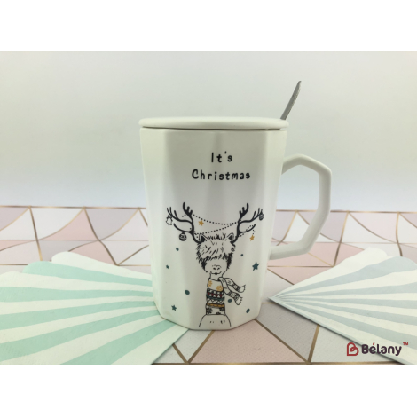 Căpă De Ceramică „Lasă-L Să Ningă” Căprioare
