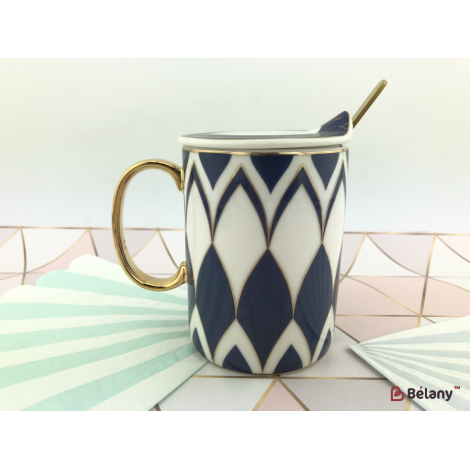 Cupa De Ceramica "rhombus" Blue