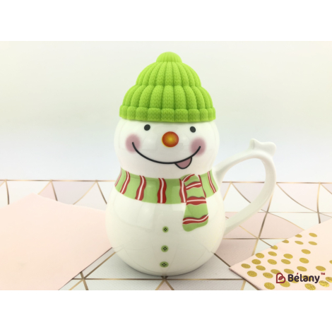 Cupa Ceramica "omul De Zapada" Verde