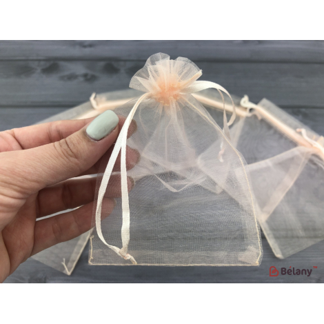 Saci Organza "invizibil" Piersic 9X12