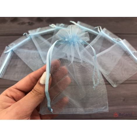 Saci De Organza „Invizibil” 17 * 23 Albastru