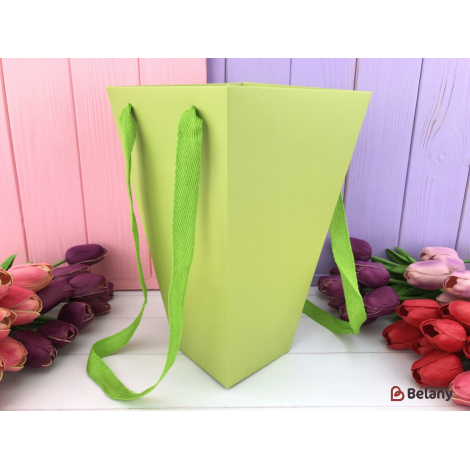 Складная флористическая коробка "Трапеция" бордо