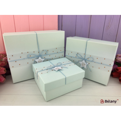 Подарочная коробка "Live.Laugh.Love." небесная