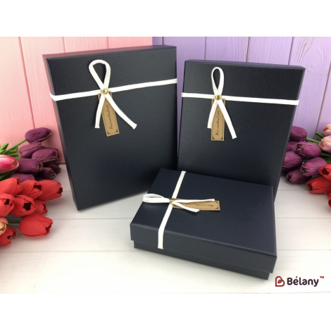 Прямоугольный коробки "Стиль" синяя