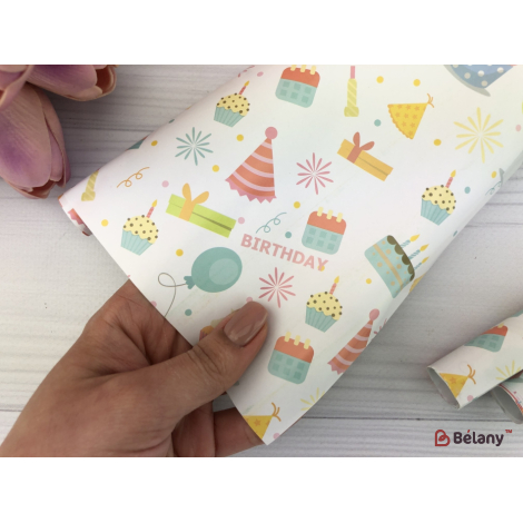 Упаковочная бумага "Holiday" 53x75 белая