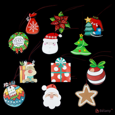 Открытки подвесные  "Christmas toys" Микс (6 планшеток)