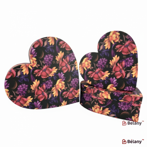 Коробка в форме сердца "Garden DeepPurple M"