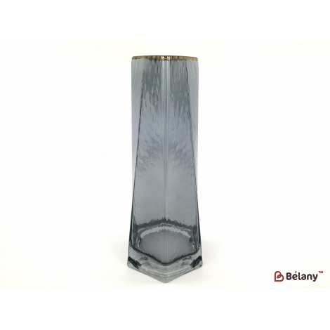 Ваза для цветов "Ice tower" пепельный 26х11см