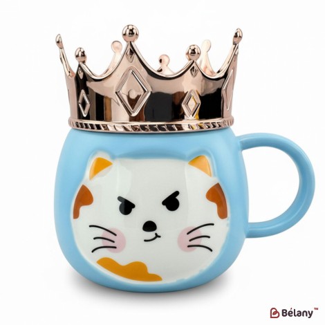 Cana Ceramica "kitty King" Albastra