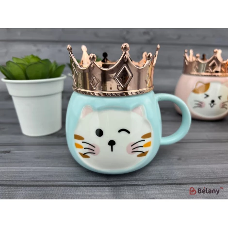 Cana Din Ceramica "kitty King" Acvamarin